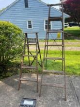 (2) Wood Ladders