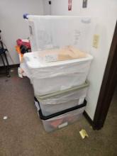 Empty totes, bid x 4