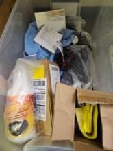 Cleaner, rags, battery tender cables