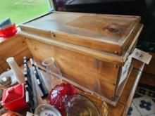 Wooden box with lid