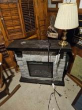 Electric fireplace, lamp