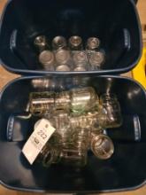 2 totes of mason jars
