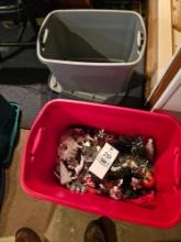 2 totes, holiday decor