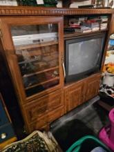 Entertainment center, tv, vcr/dvd player