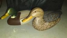 (2) Wood Duck Decoys Signed