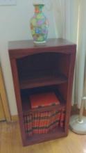 Bookcase , Child Craft Books, and Chinese Vase