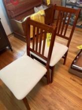 2 folding wood chairs