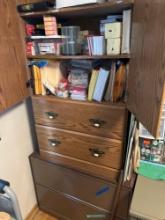 Cabinet and loads of office contents - file cabinet