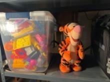shelf and childrens games - tinker toys