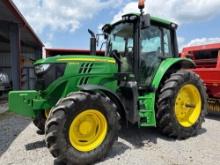 2023 John Deere 6140M tractor, 4wd, pwr quad w/LH reverser