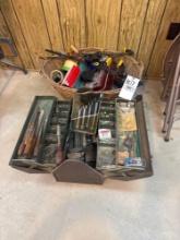 tool box, clamps and hardware