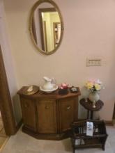 Foyer Stand, Magazine Rack, Bowl and Pitcher, Mirror, Trivets