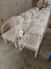 8 Metal Patio Chairs