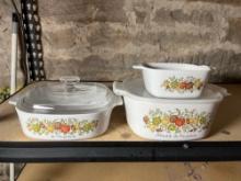 Corning Ware covered dishes