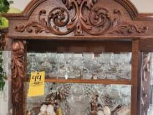 Glassware - oil and vinegar jars, crystal paperweight, glasses