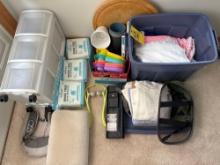 Organization dividers, atlas, food trays, pillow, tubaware