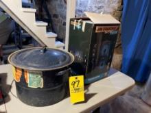canning pot, Jam Collection speaker, clothing, boots
