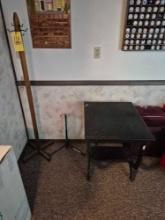 Hall Tree, Small Guitar Stand, & Wooden Stand