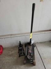 Craftsman 3-Ton Floor Jack & (2) 2.25 Ton Jack Stands