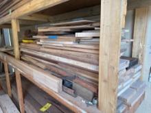 assorted hardwood and exotic lumber - middle shelf