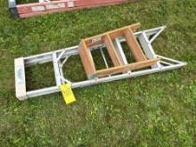 5ft alum and wood step stool