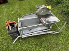Ridgid tile saw with stand