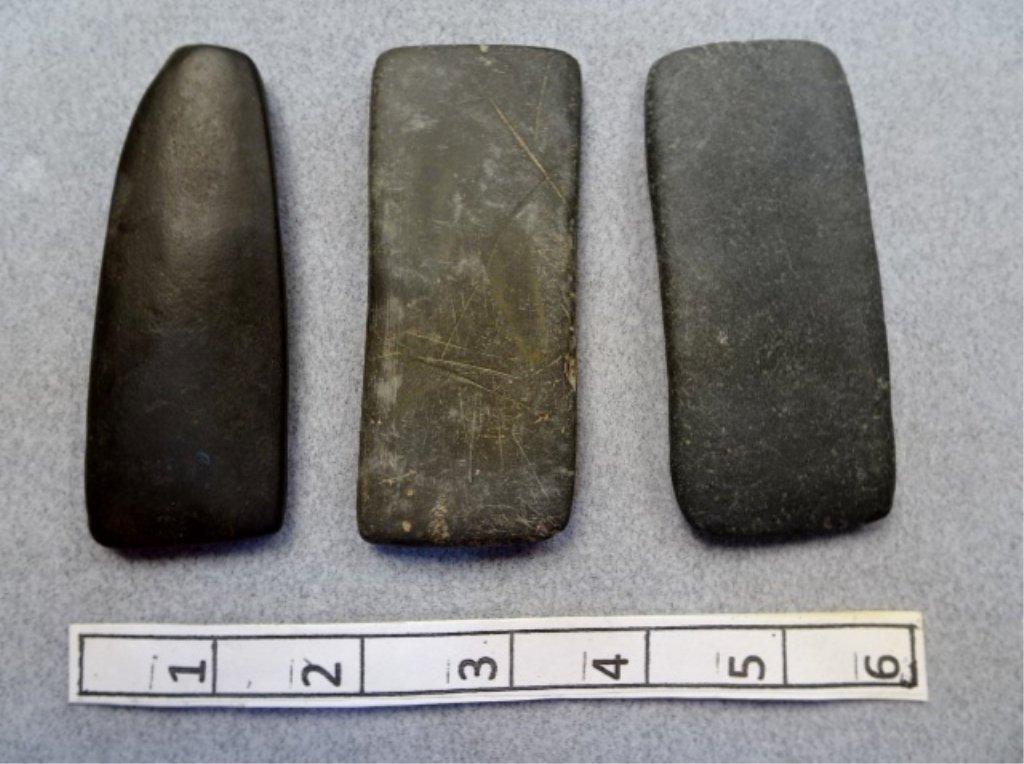 Three Undrilled Pendants/Gorgets - 3 1/2 / 3 3/4