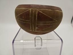 Red Bowl - 4 1/2 in. - with design - Southwest