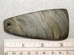 Trapezoidal Pendant - 3 1/4 in. - Banded Slate