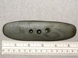 Three Hole Gorget - 5 1/2 in. - Banded Slate