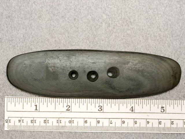 Three Hole Gorget - 5 1/2 in. - Banded Slate