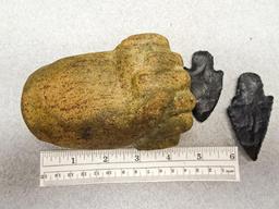 Richmondale Effigy Pipe - 4 1/2 in. - Gneiss