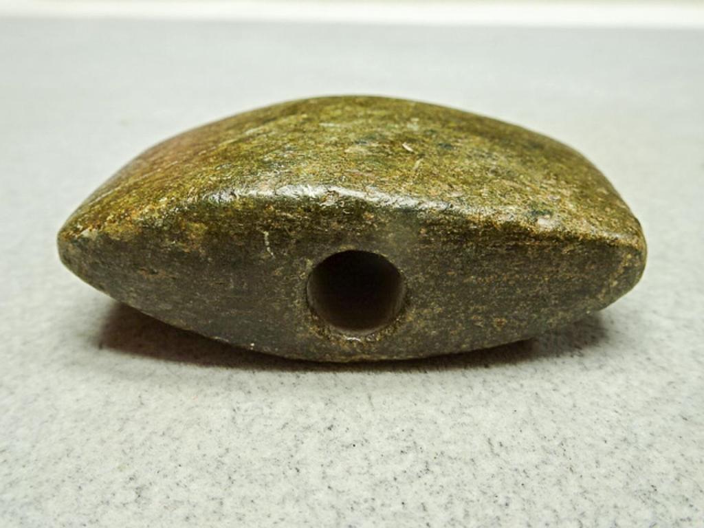 Bannerstone - 3 in. - Brown Steatite - Alexandra