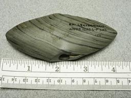 Wing Bannerstone - 4 in. - Banded Slate