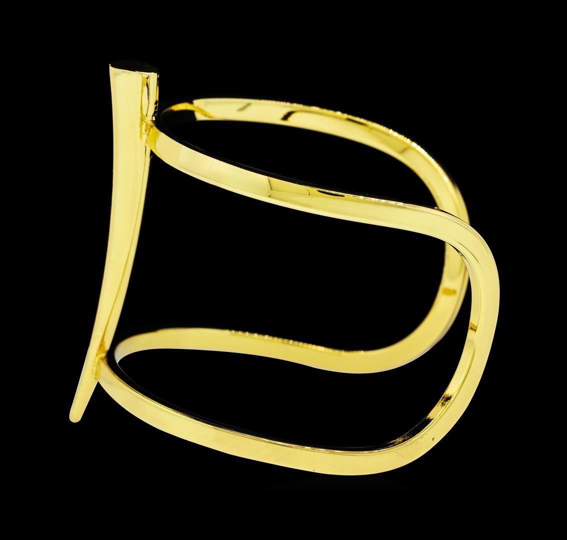 Long Spike Cuff Bracelet - Gold Plated