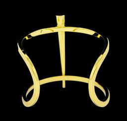 Long Spike Cuff Bracelet - Gold Plated