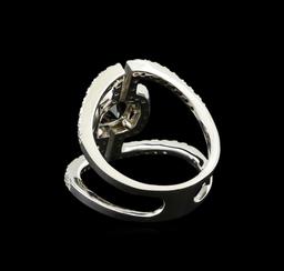 2.28 ctw Black Diamond Ring - 14KT White Gold