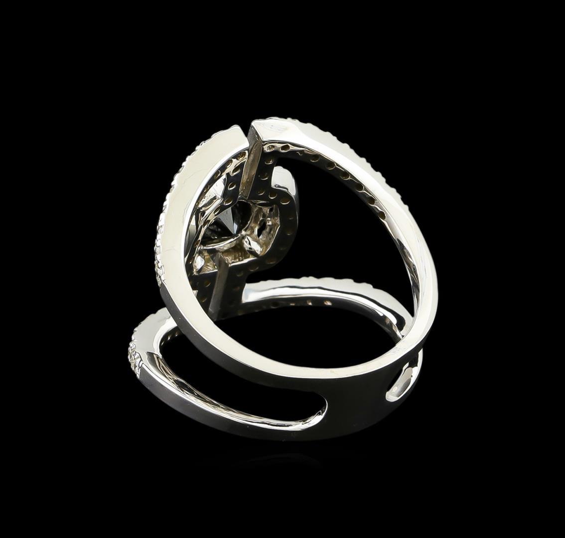 2.28 ctw Black Diamond Ring - 14KT White Gold