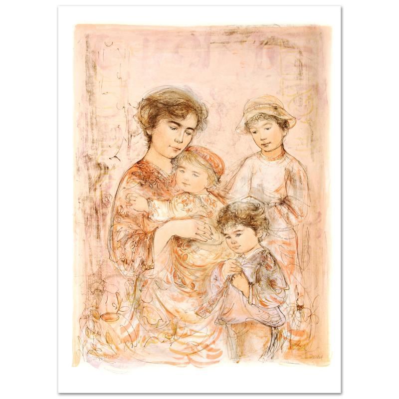 Lotte and Her Children by Hibel (1917-2014)