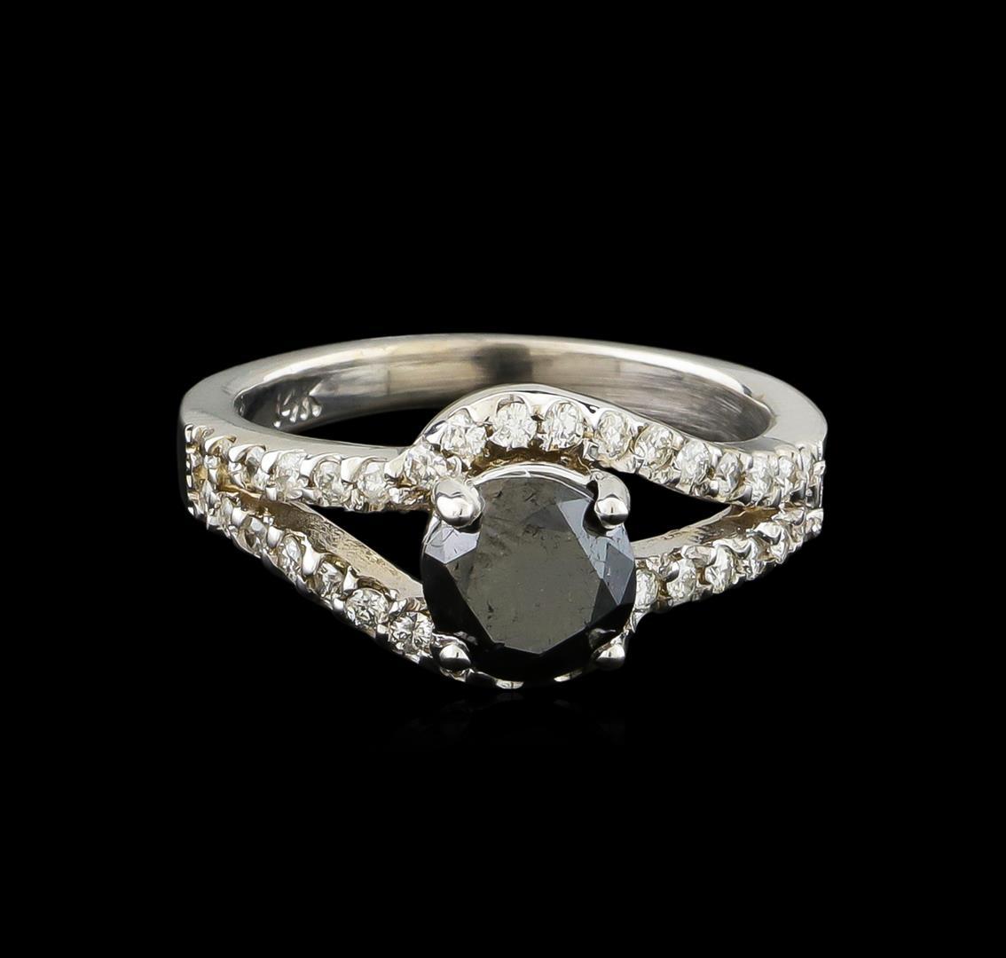 1.94 ctw Black Diamond Ring - 14KT White Gold