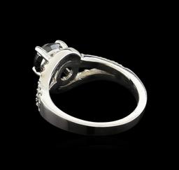 1.94 ctw Black Diamond Ring - 14KT White Gold