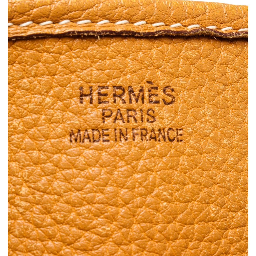 Hermes Gold Ardennes Leather Evelyne I GM Bag