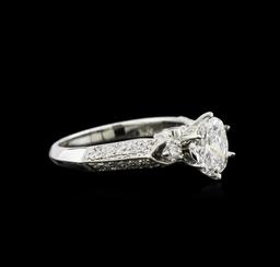 GIA Cert 1.51 ctw Diamond Ring - 18KT White Gold