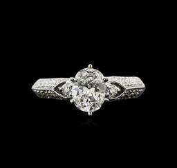 GIA Cert 1.51 ctw Diamond Ring - 18KT White Gold