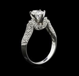 GIA Cert 1.51 ctw Diamond Ring - 18KT White Gold