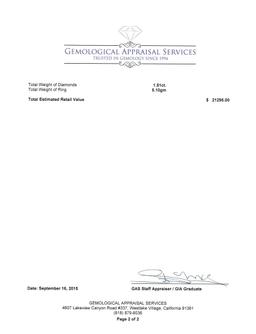 GIA Cert 1.51 ctw Diamond Ring - 18KT White Gold