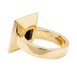 Chopard 0.05 ctw Happy Diamond Square Top Ring - 18KT Yellow Gold