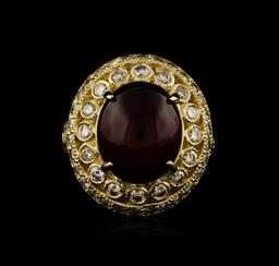 14KT Yellow Gold 9.58 ctw Ruby and Diamond Ring