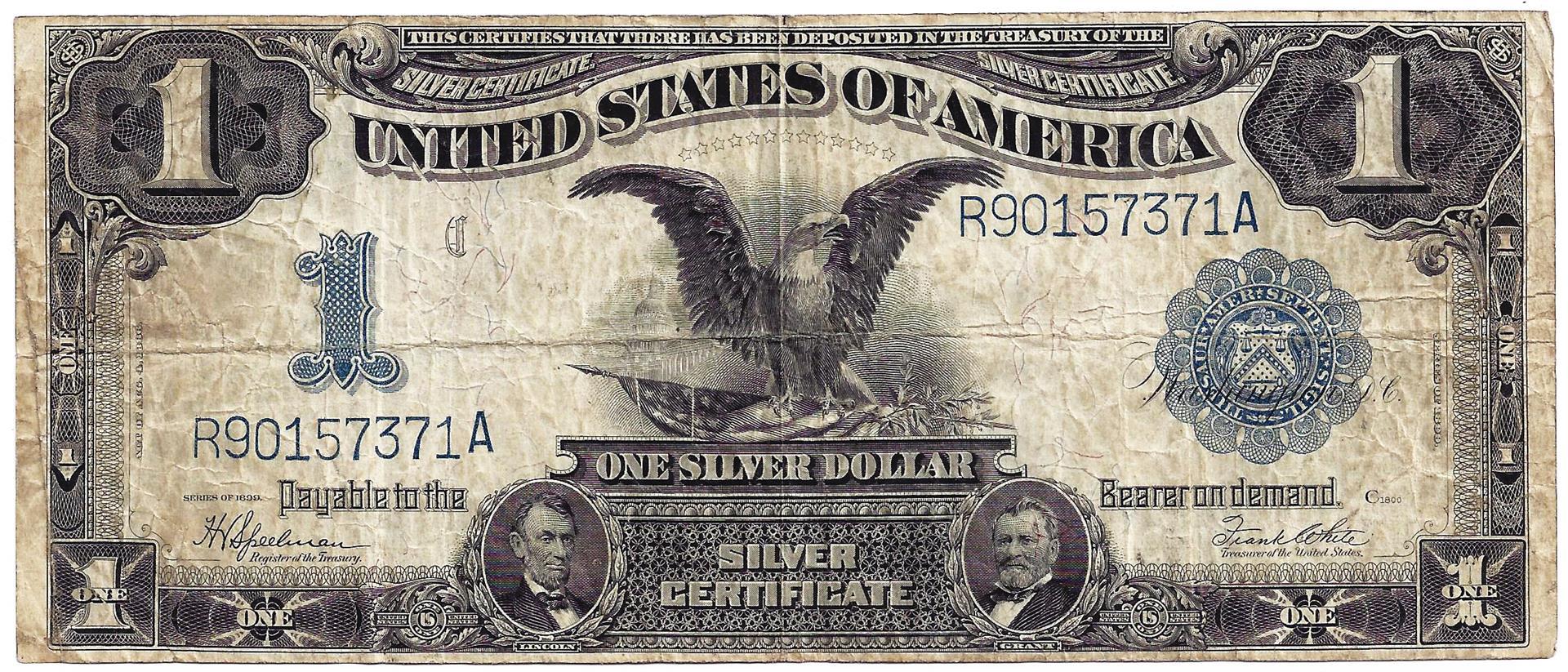 1899 $1 Black Eagle Silver Certificate Note