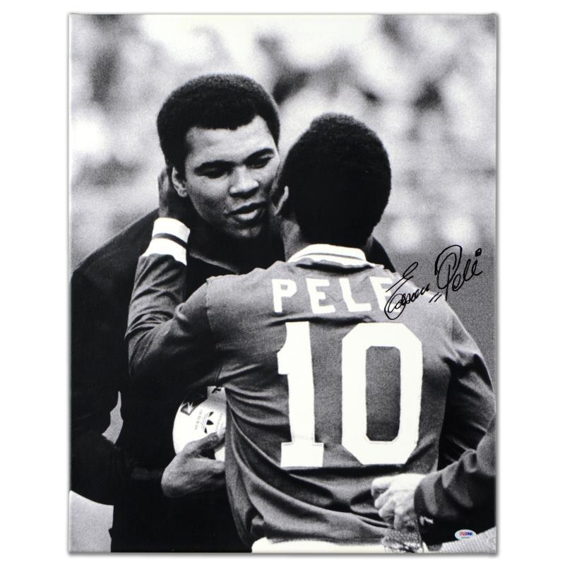 Pele & Ali Hug by Pele